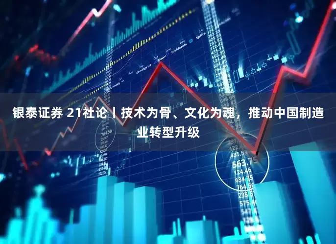 银泰证券 21社论丨技术为骨、文化为魂，推动中国制造业转型升级