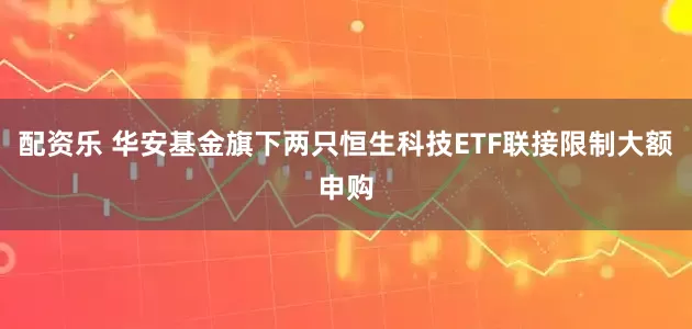配资乐 华安基金旗下两只恒生科技ETF联接限制大额申购